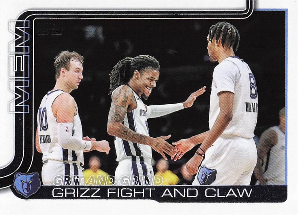 2025-26 Topps Basketball Grit and Grind: Grizz Fight and Claw #298