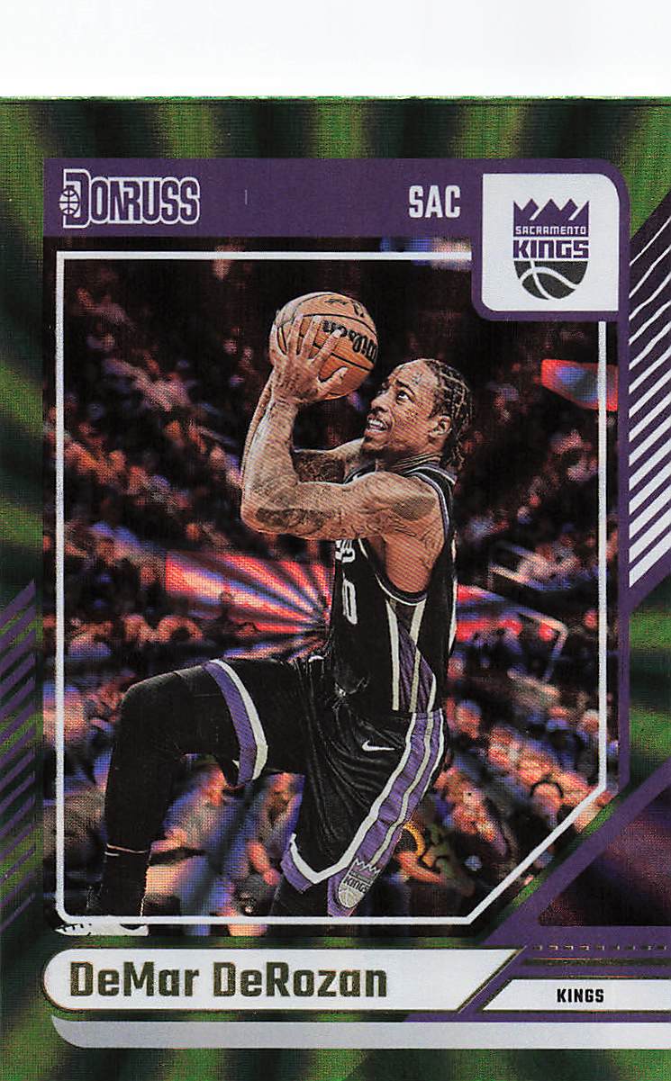 2024-25 Donruss Basketball Holo Green Laser DeMar DeRozan #53