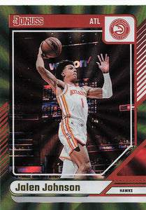 2024-25 Donruss Basketball Holo Green Laser Jalen Johnson #108