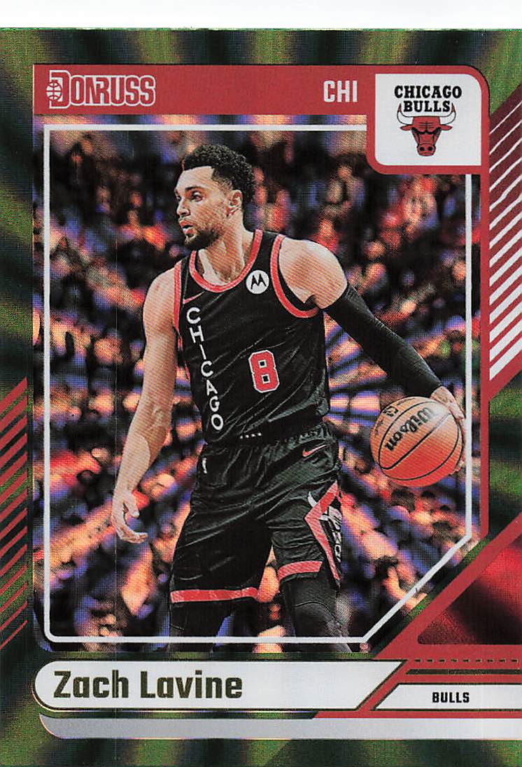 2024-25 Donruss Basketball Holo Green Laser Zach LaVine #124