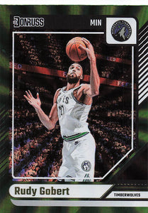 2024-25 Donruss Basketball Holo Green Laser Rudy Gobert #95