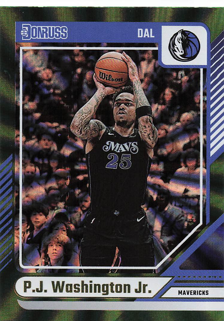 2024-25 Donruss Basketball Holo Green Laser P.J. Washington Jr. #195