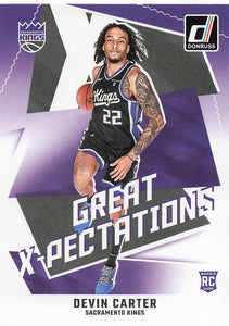 2024-25 Donruss Basketball Great X-Pectations Devin Carter #9