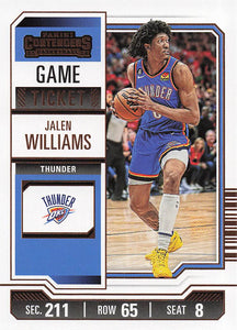 2023-24 Panini Contenders Basketball Game Ticket Bronze Jalen Williams #67