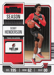 2023-24 Panini Contenders Basketball Game Ticket Red Scoot Henderson #27 Rookie