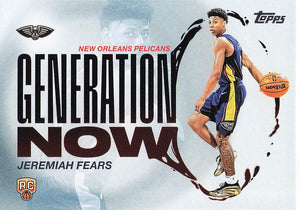 2025-26 Topps Basketball Generation Now Jeremiah Fears #GN-7