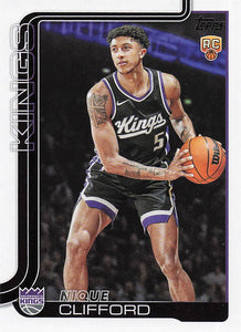 2025-26 Topps Basketball Nique Clifford #224 Rookie
