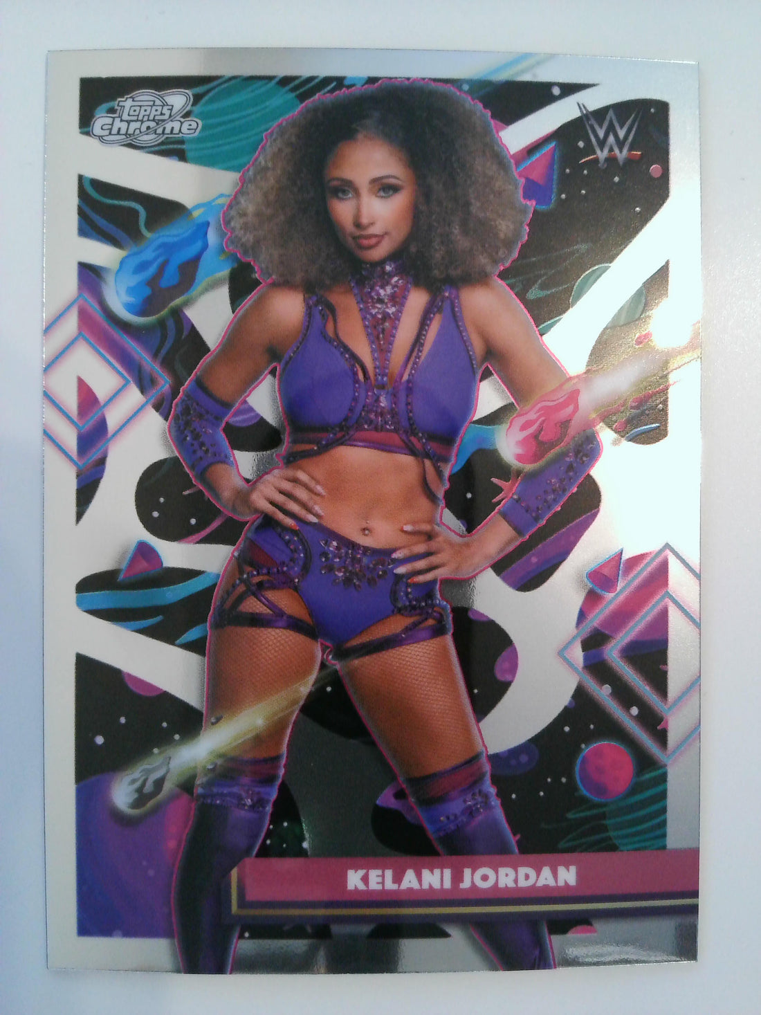 2026 Topps Chrome Cosmic WWE Wrestling Kelani Jordan #123