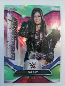 2026 Topps Chrome WWE Women's Division Green Refractor 52/99 Iyo Sky #WDV-5