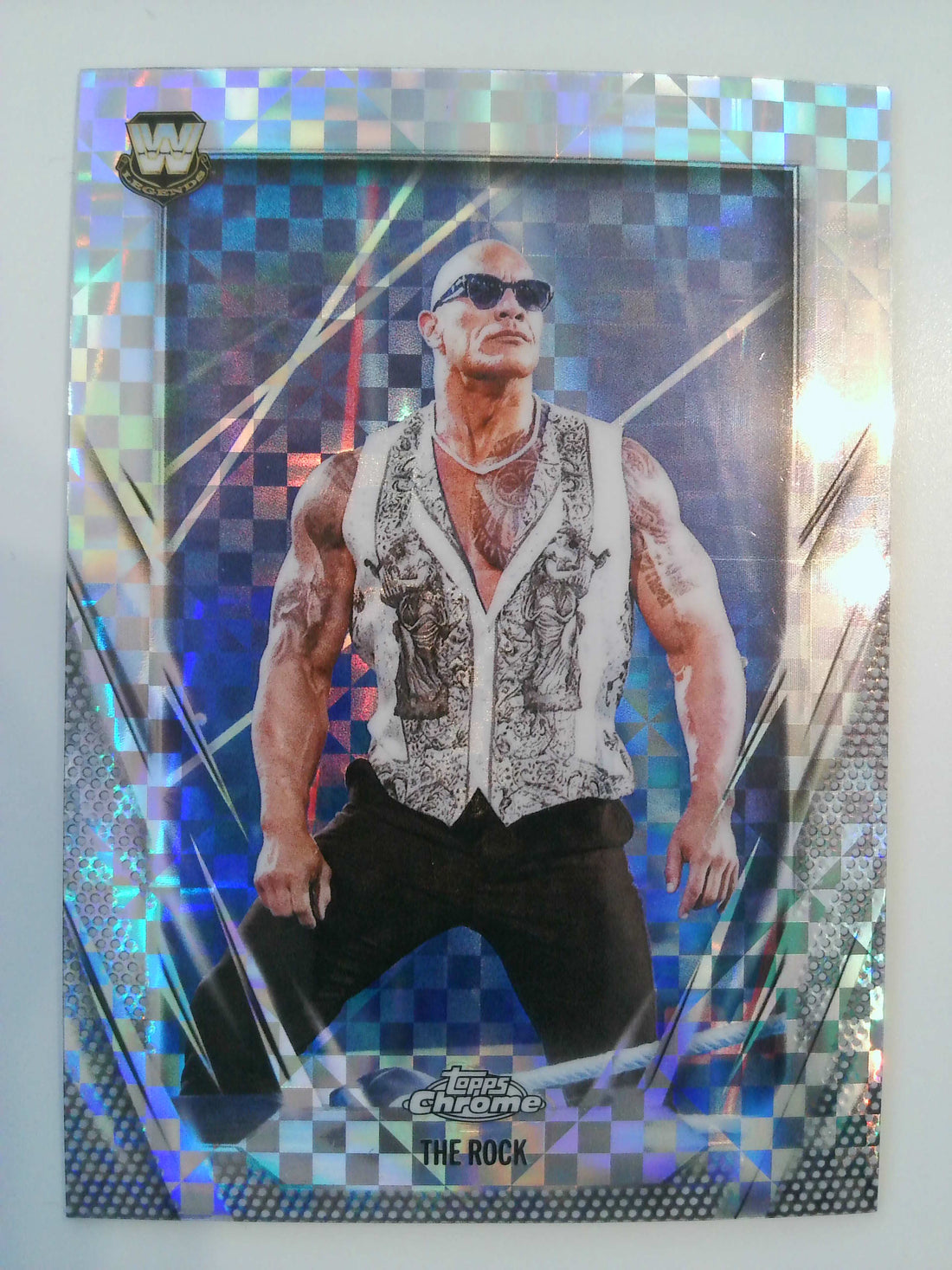 2026 Topps Chrome WWE Wrestling X-Fractor The Rock #1