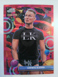 2026 Topps Chrome Cosmic WWE Magenta Cosmos Refractor 048/299 Ludwig Kaiser #76
