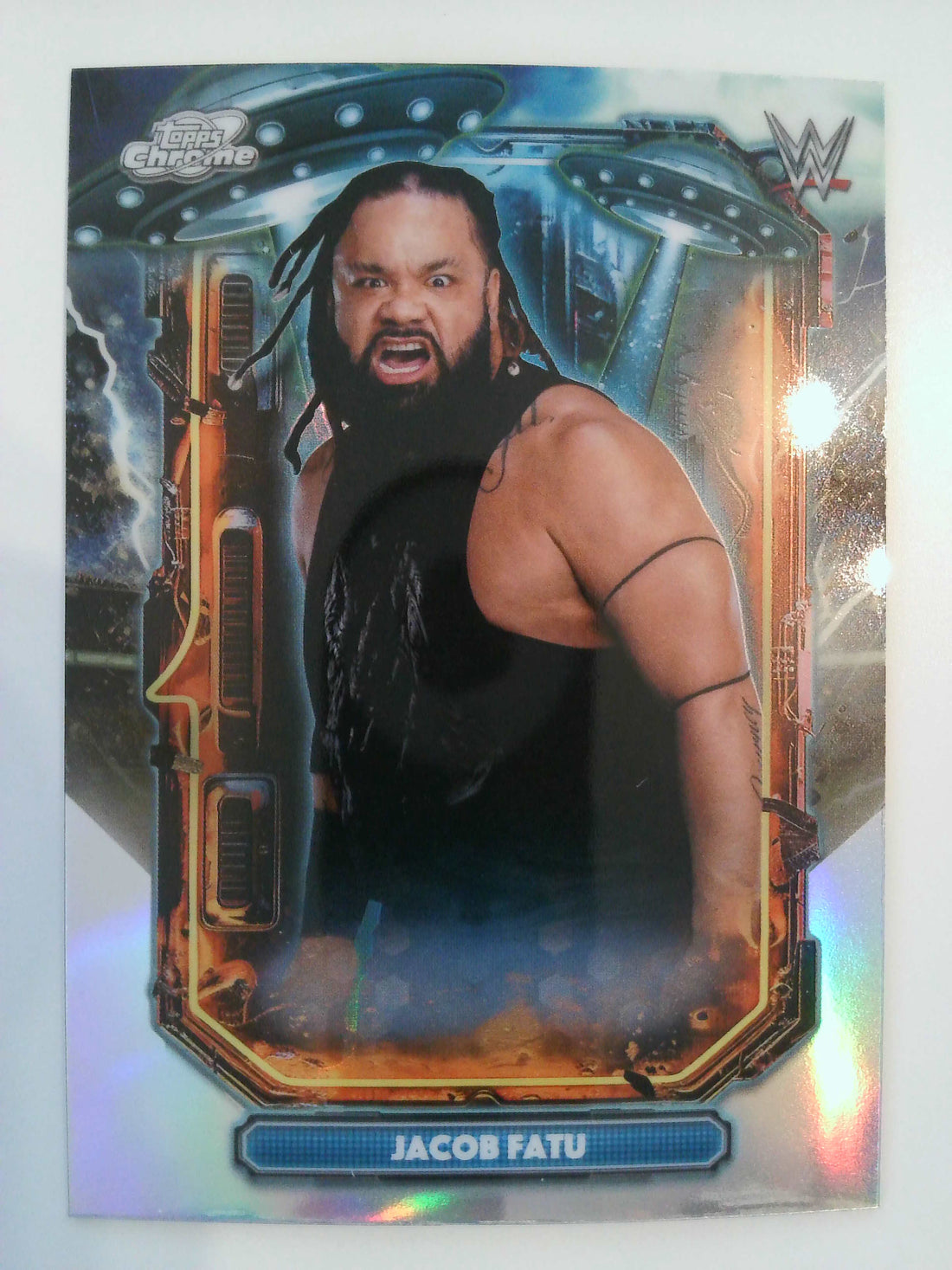 2026 Topps Chrome Cosmic WWE Wrestling Extraterrestrial Talent Jacob Fatu #ET-24