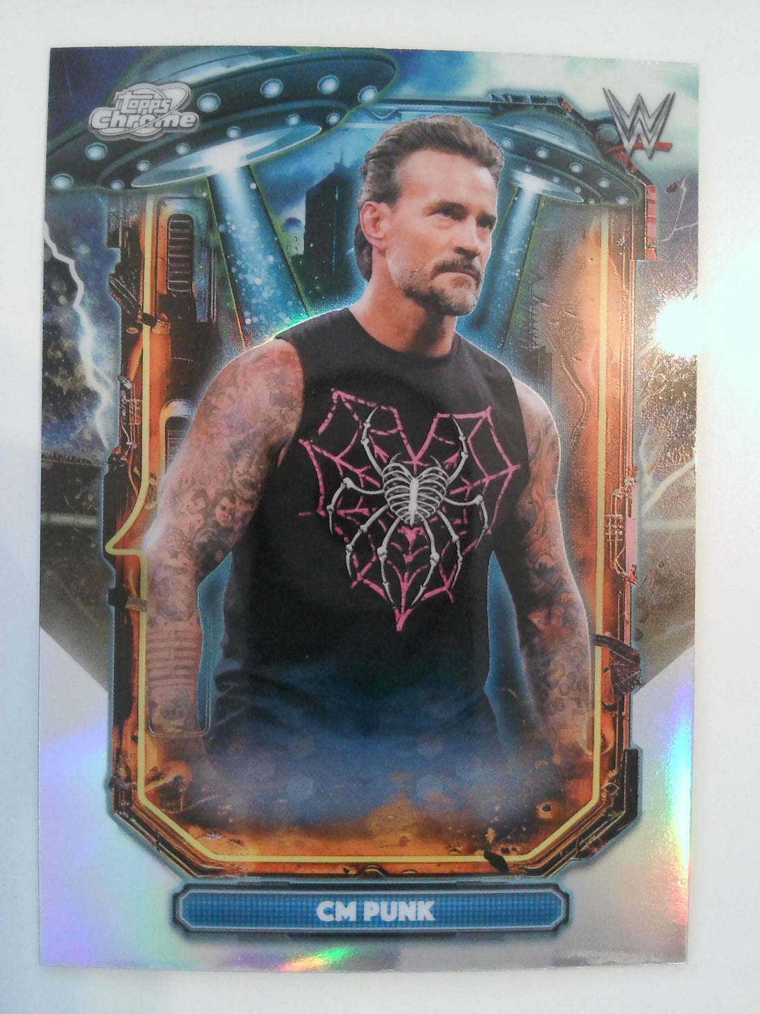 2026 Topps Chrome Cosmic WWE Wrestling Extraterrestrial Talent CM Punk #ET-7