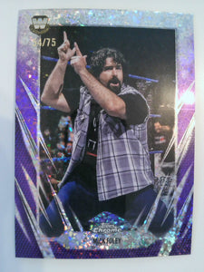 2026 Topps Chrome WWE Wrestling Purple Refractor 54/75 Mick Foley #135