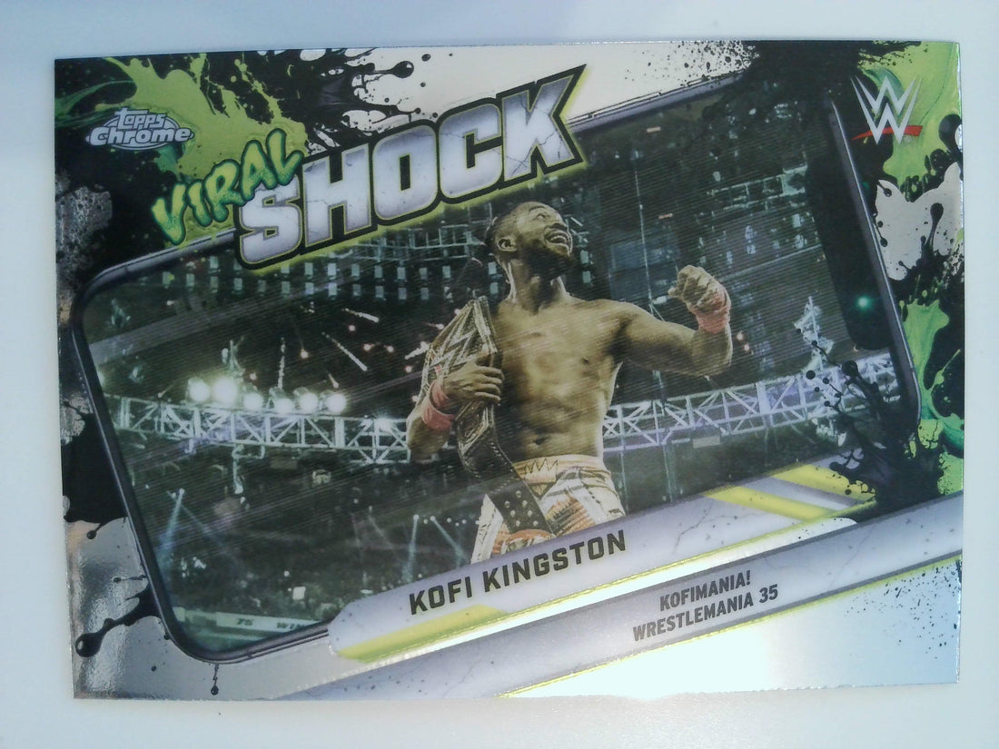 2026 Topps Chrome WWE Wrestling Viral Shock Kofi Kingston #VIR-12