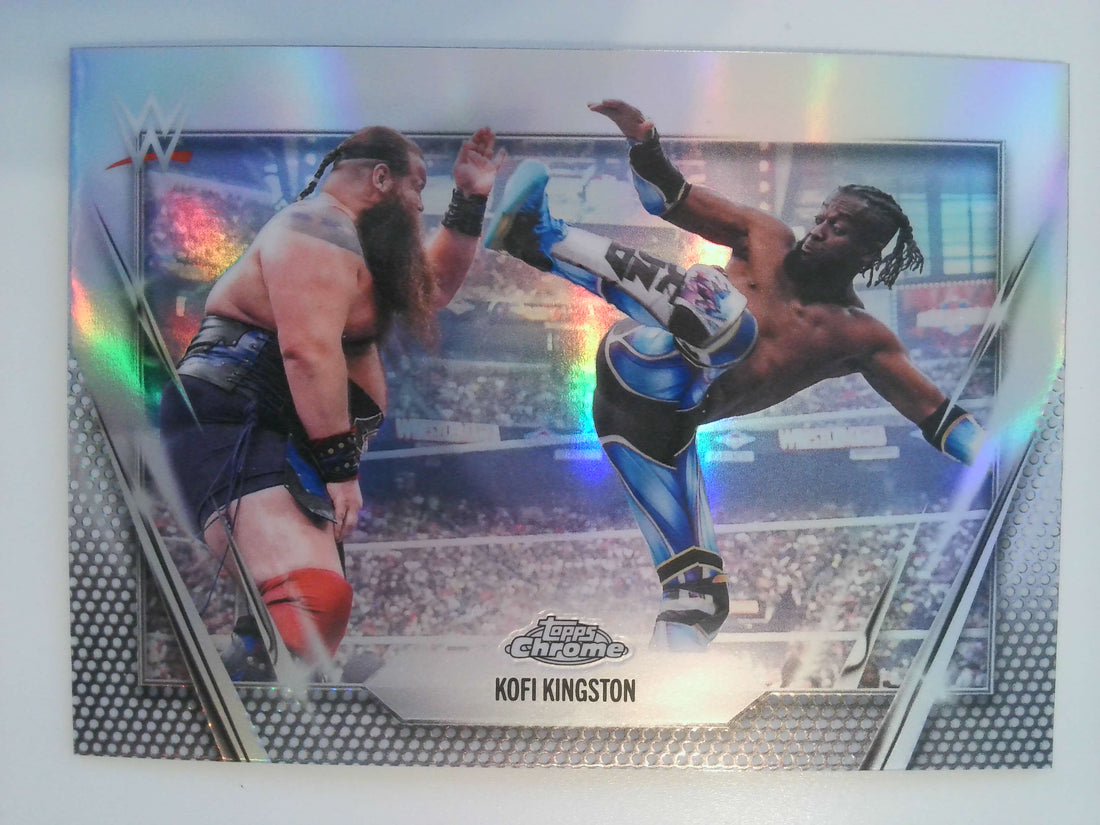 2026 Topps Chrome WWE Wrestling Refractor Kofi Kingston #166