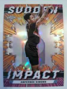 2023-24 Topps Chrome Basketball Sudden Impact Anfernee Simons #SI-17