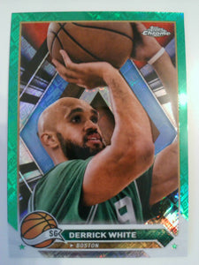 2023-24 Topps Chrome Basketball Green Logo Refractors Derrick White #141