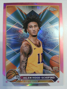 2023-24 Topps Chrome Basketball Pink Refractors Jalen Hood-Schifino #35 Rookie