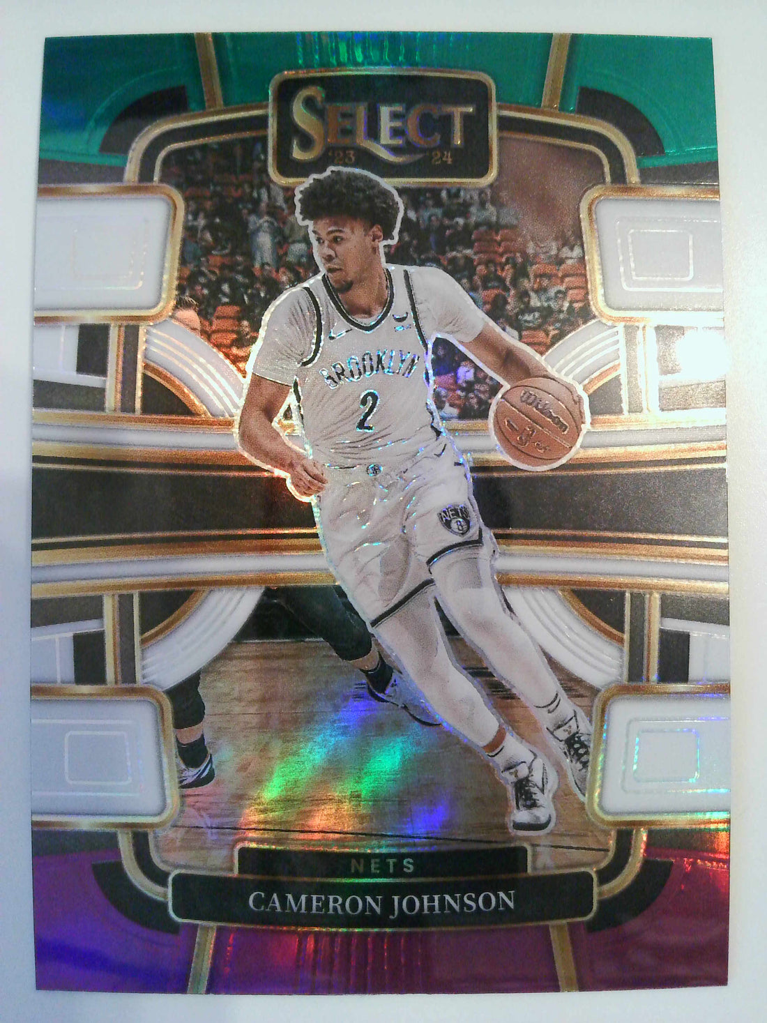 2023-24 Panini Select Basketball Green White Purple Prizms Cameron Johnson #12