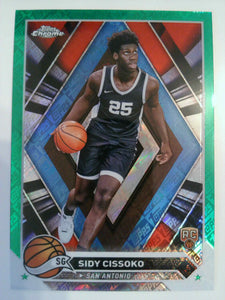 2023-24 Topps Chrome Basketball Green Logo Refractors Sidy Cissoko #57 Rookie