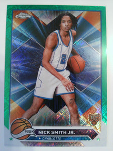 2023-24 Topps Chrome Basketball Green Logo Refractors Nick Smith Jr. #86 Rookie