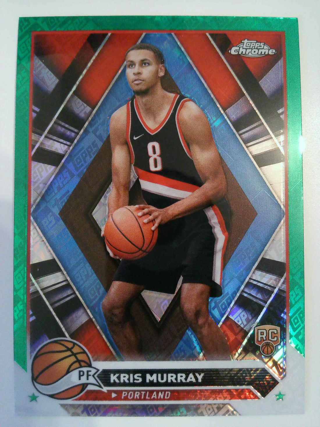 2023-24 Topps Chrome Basketball Green Logo Refractors Kris Murray #84 Rookie