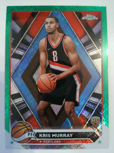 2023-24 Topps Chrome Basketball Green Logo Refractors Kris Murray #84 Rookie