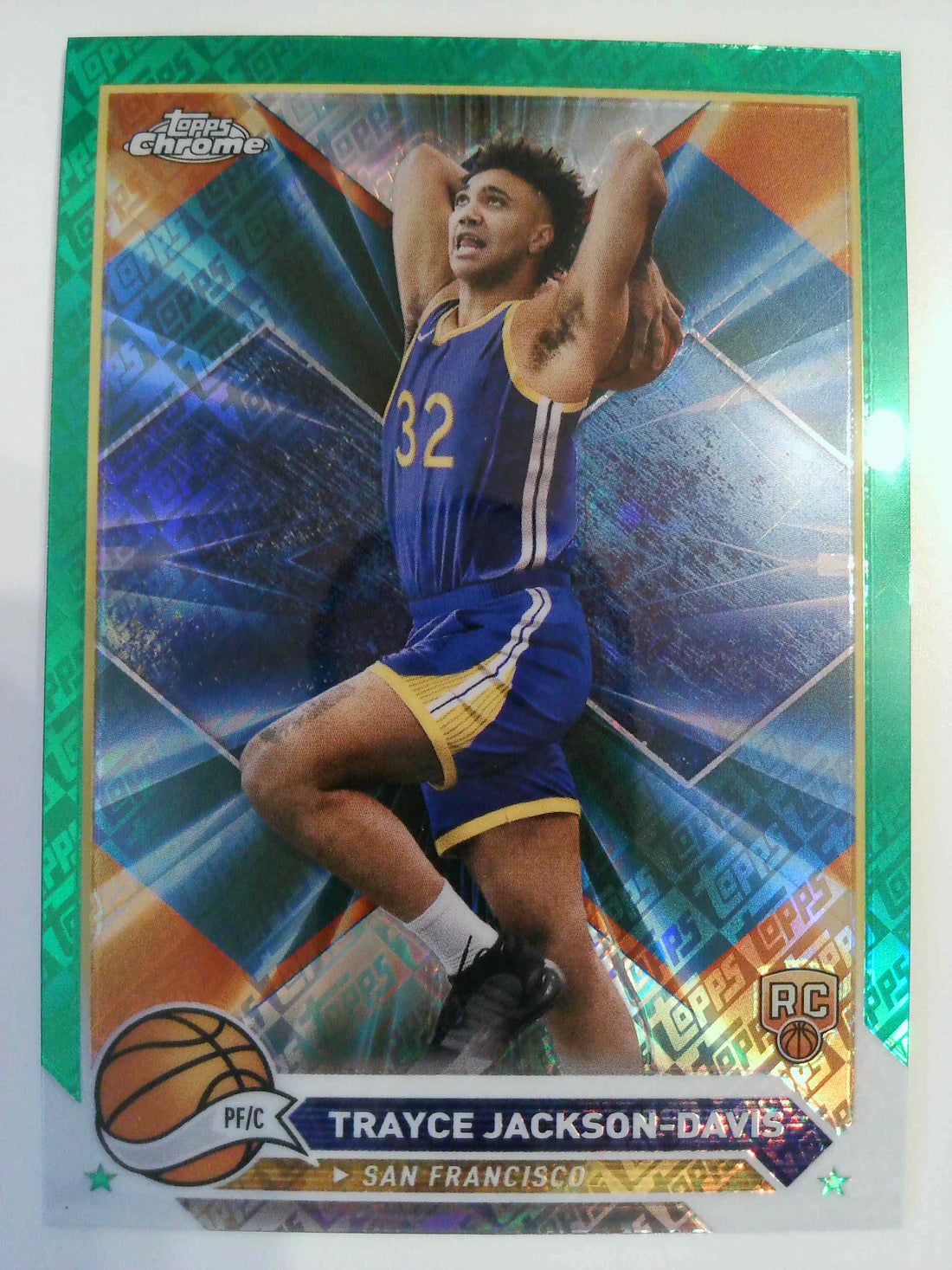 2023-24 Topps Chrome Green Logo Refractors Trayce Jackson-Davis #176 Rookie