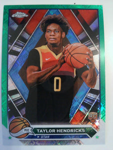 2023-24 Topps Chrome Green Logo Refractors Taylor Hendricks #147 Rookie