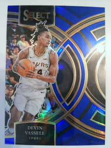 2023-24 Panini Select Basketball Blue Prizms Devin Vassell #153