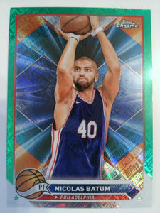 2023-24 Topps Chrome Basketball Green Logo Refractors Nicolas Batum #113