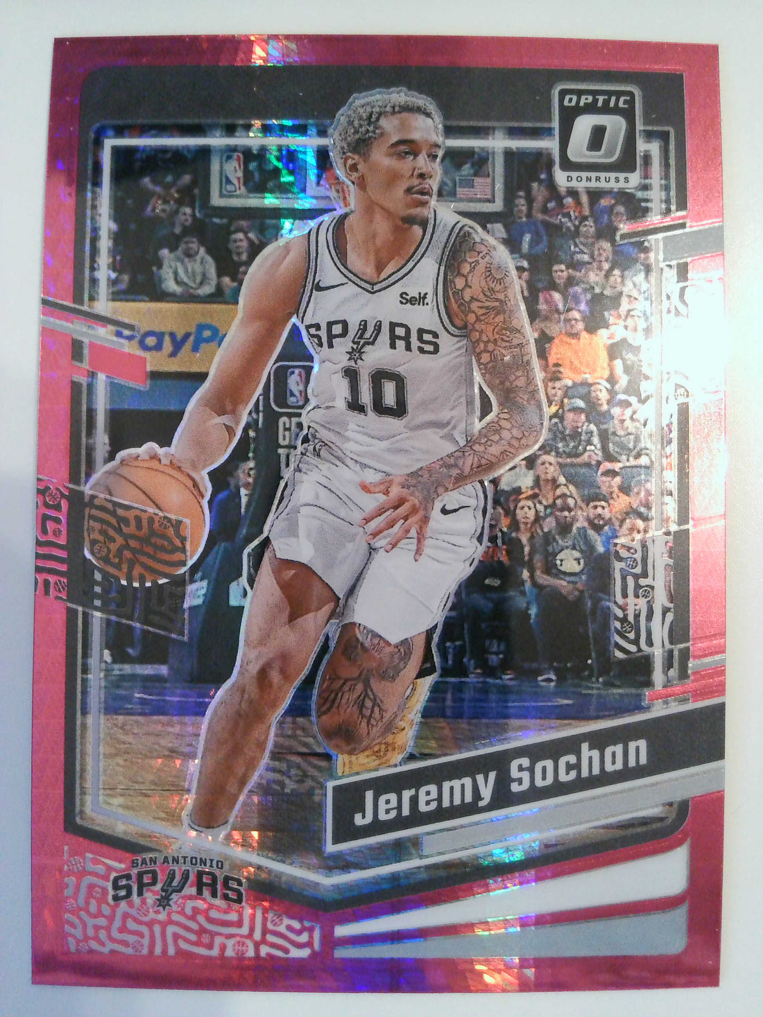 2023-24 Donruss Optic Basketball Hyper Pink Jeremy Sochan #56