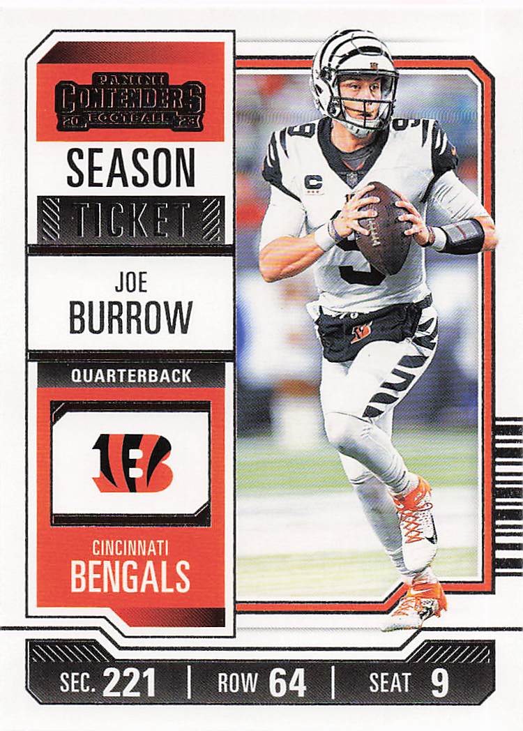 2023 Panini Contenders Football Season Ticket Retail Joe Burrow #22