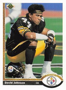 1991 Upper Deck Football David Johnson #564b