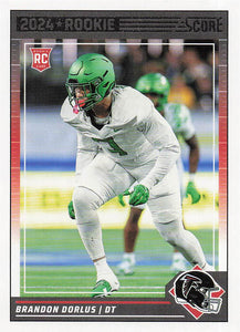 2024 Score Football Brandon Dorlus #346 Rookie