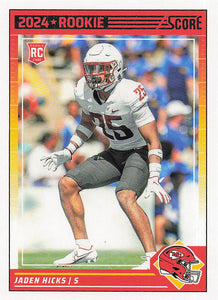 2024 Score Football Jaden Hicks #362 Rookie