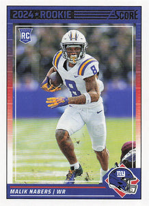 2024 Score Football Malik Nabers #306 Rookie