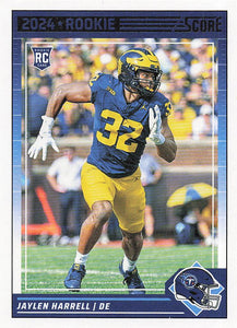 2024 Score Football Jaylen Harrell #385 Rookie