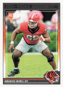 2024 Score Football Amarius Mims #329 Rookie