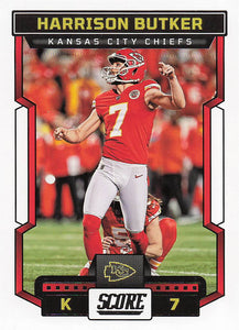 2023 Score Football Harrison Butker #129