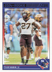 2024 Score Football Tyler Nubin #347 Rookie