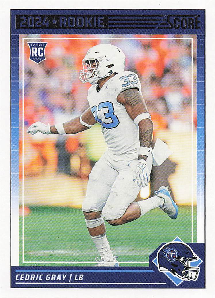 2024 Score Football Cedric Gray #367 Rookie