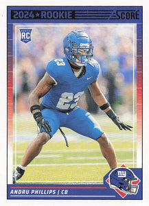 2024 Score Football Andru Phillips #349 Rookie