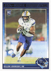 2024 Score Football Dillon Johnson #301 Rookie