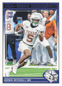 2024 Score Football Adonai Mitchell #340 Rookie