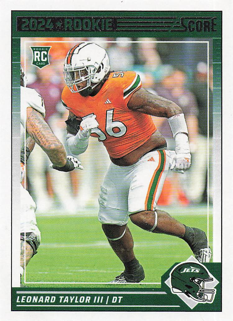 2024 Score Football Leonard Taylor III #396 Rookie