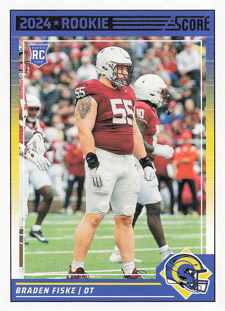 2024 Score Football Braden Fiske #325 Rookie