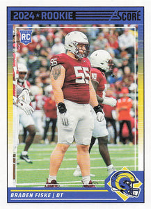 2024 Score Football Braden Fiske #325 Rookie