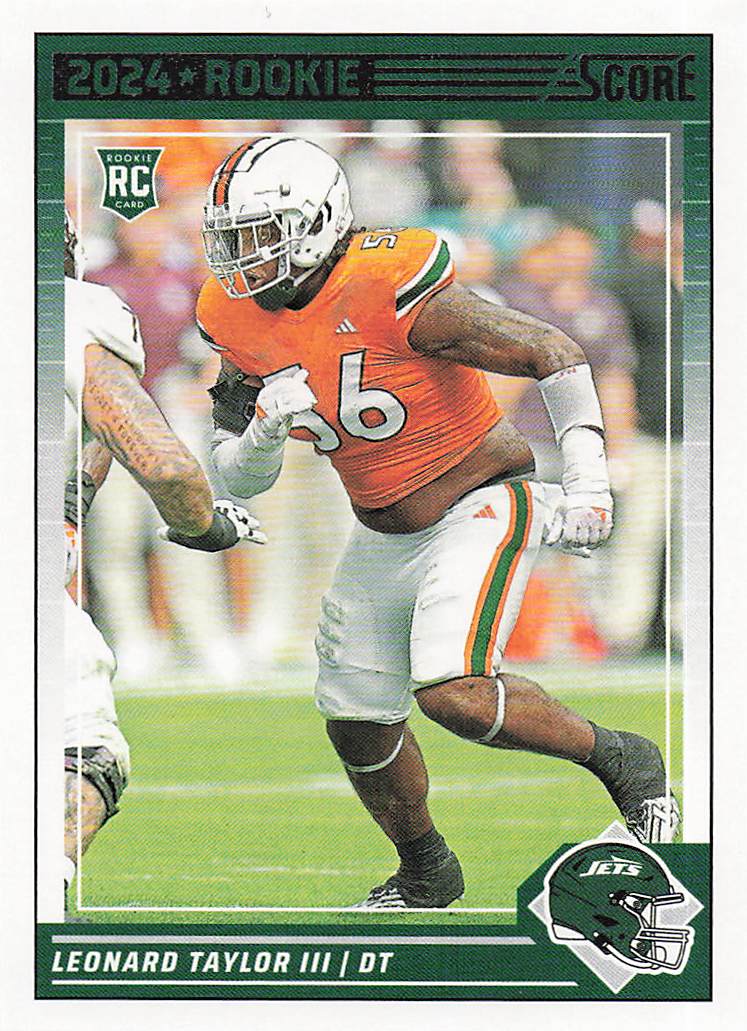 2024 Score Football Leonard Taylor III #396 Rookie